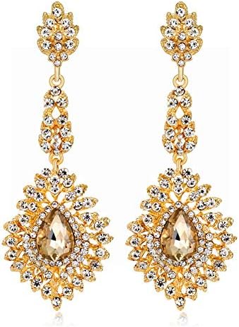 EGGofry Earring for Women'S Fine Jewelry European and American Popular Earrings Bride Wedding Diamond Long Earrings Tassel