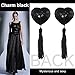 MUQU Bra with Tassel - Womens Silicone Petals Sequin Heart Pasties Adhesive Nipple Cover Reusable Bra Black