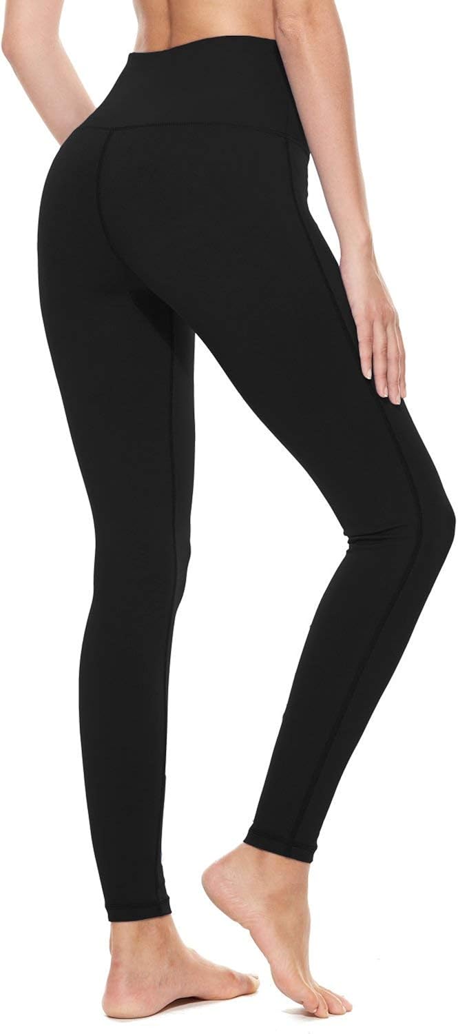 BALEAF Women's 20" / 28" High Waisted Yoga Leggings Workout Capri Tummy Control Pants with Pocket(Plus Size/Regular): Clothing