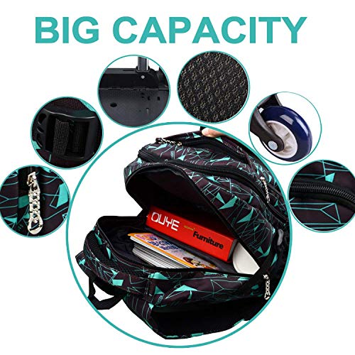 XHHWZB Trolley Bag Cadeaux Rentrée Scolaire Sac à Dos avec Roulettes Cartable Roulette Bagages Cabine Loisir Voyage Fille Garçon 6 Roues 493218cm (Color : A)