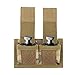 GVN Off-Duty Concealed Double Speedloader Belt Pouch Case Universal Fits 22 Mag Thru 44 Mag FDE