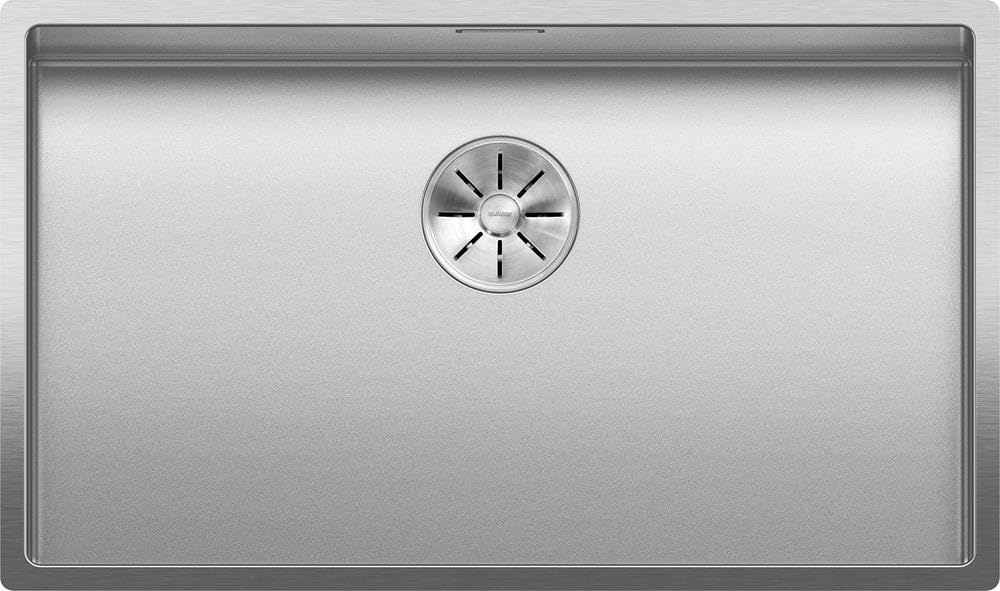 BLANCO CLARON 700-U Durinox | Stainless Steel Sink | Installation Type: undermount Installation | for 80 cm Wide Base cabinets | Resistant to Scratches | Spacious Bowl Volume | [74x44x19.9 cm]