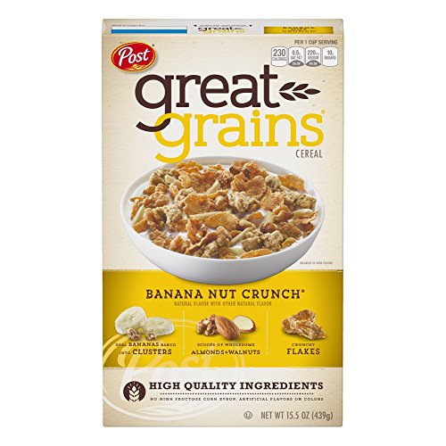 Post Great Grains Banana Nut Crunch Whole Grain Cereal, 15.5 Ounce Box