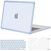 MOSISO Compatible with MacBook Pro 14 inch Case 2026-2021 M5 M4 M3 M2 M1 A3434 A3112 A3185 A3401 A2918 A2992 A2779 A2442, Anti-Cracking TPU Bumper Hard Shell&Keyboard Skin&Screen Film, Baby Blue
