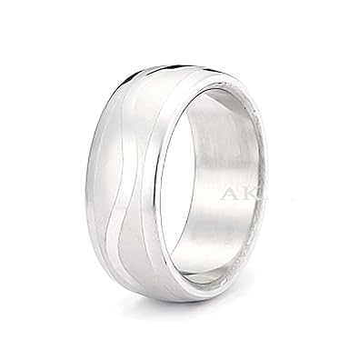 Ring für Damen & Herren - Silber - Ringe aus Edelstahl - Edler Edelstahl-Ringe geeignet/Verlobungsringe, Partnerringe