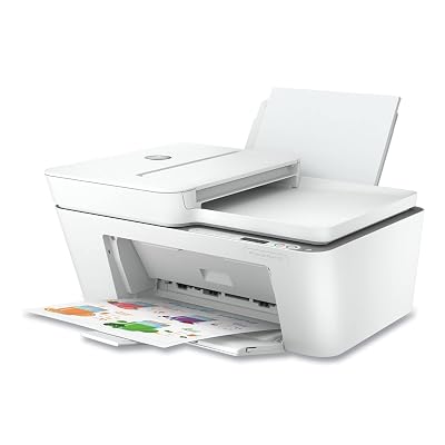 HP DeskJet Plus 4155 Wireless All-in-One Printer, Mobile Print, Scan & Copy, Instant Ink Ready, Auto Document Feeder, Works with Alexa (3XV13A)