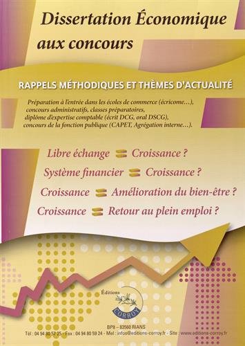 Dissertation économique aux concours