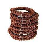 L. Erickson Ponytail Holders - Set of Eight - Mocha