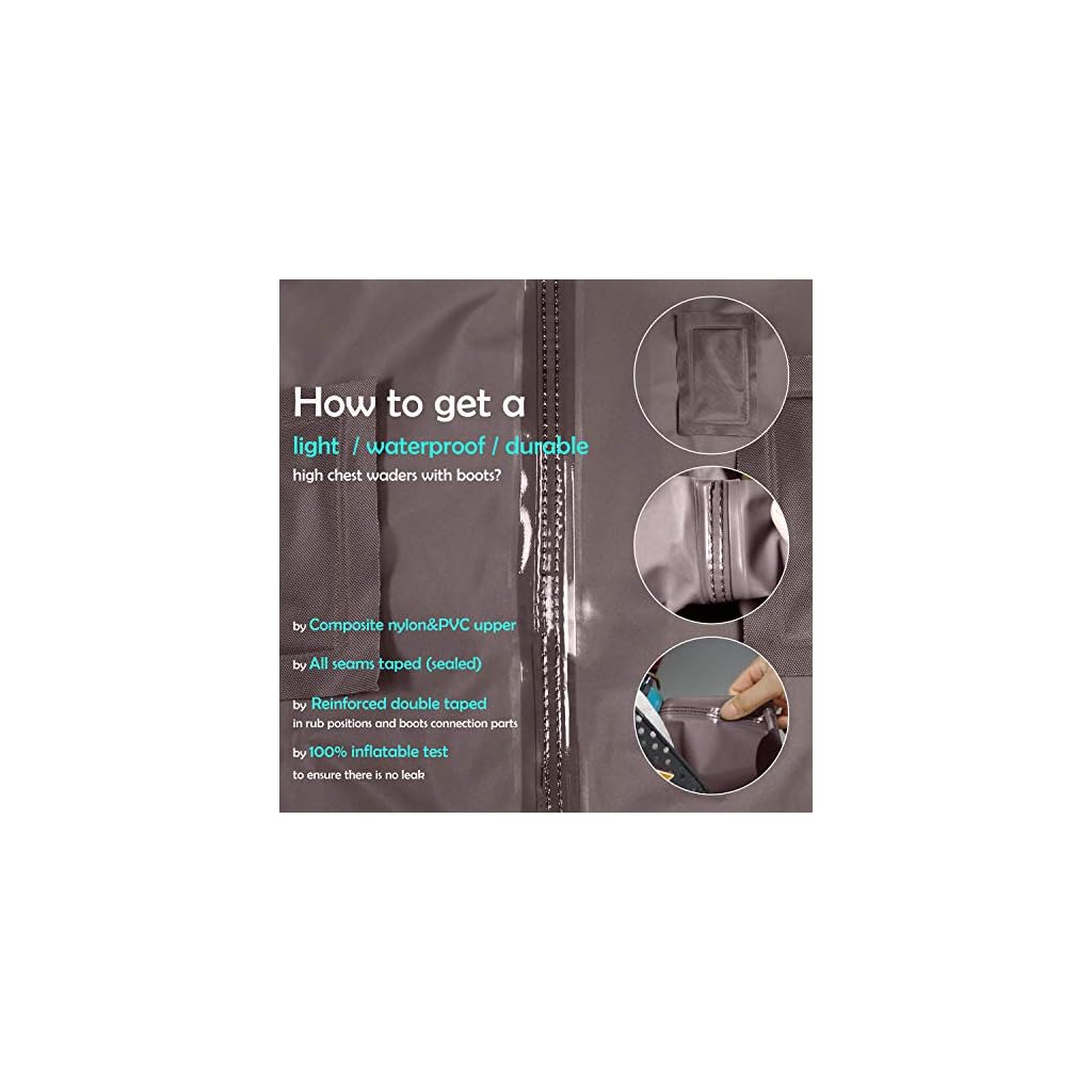 Dark Lightning Fly Fishing Waders for Men and Women with Boots, Mens