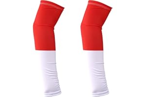 Cartoon Arm Sleeves, Sun Protection Cooling Compression Sleeves Red and White Anime Themed Arm Covers Accessories for Youth B