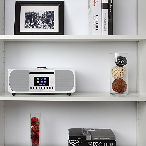 LEMEGA M5+ CD/Wi-Fi/DLNA/Spotify connect /Internet Radio /FM radio with Bluetooth and Clock2.1 Speaker system (Satin White) - Thumbnail 4