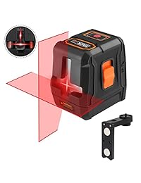 Nivel láser, SC L07 nivel láser de 3 modos, línea horizontal y vertical autonivelable de 4.2 ft y línea cruzada con fuentes láser duales, modo de pulso, base giratoria magnética, bolsa de transporte, batería incluida