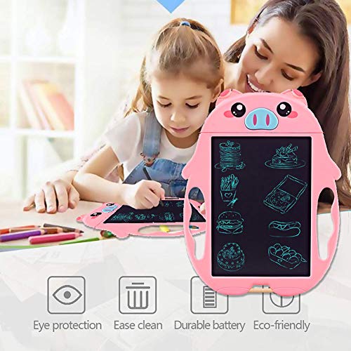 MEMOVAN LCD Doodle Board Drawing Tablet Digital Handwriting Pads for Kids, 3-6 Age Girl Educational Birthday Gifts, Portable Reusable Erasable Ewriter, Electronic Notepad for School, Office (Pink) - Thumbnail 3