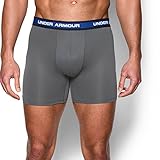 Under Armour Men's Mesh Performance Boxerjock 2-Pack, Black/Graphite, Medium