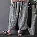 YESNO Women Casual Loose Bib Pants Overalls Baggy Cotton Harem Jumpsuits Rompers with Pockets PV2 (L, PE6 Gray)