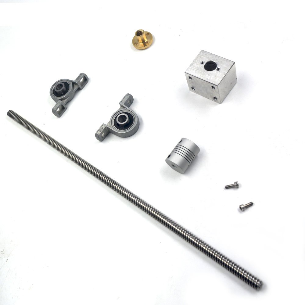 T8 Lead Screw Kit, Mergorun 200mm Length 8mm Dia Silver Vertical 8mm