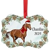 Brown Red Mustang Horse Christmas Ornament 2024