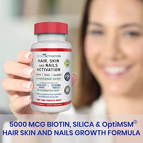 Hair, Skin and Nails Growth Formula, 5000 mcg Biotin, Silica, OptiMSM