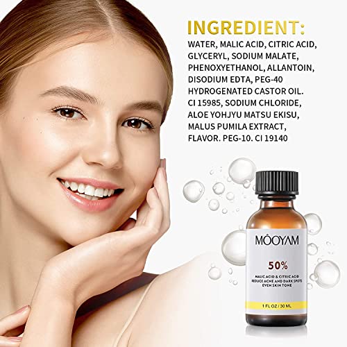 50 Citric Acid Peeling Serum, Chemical Peel for Face, Peeling Solution