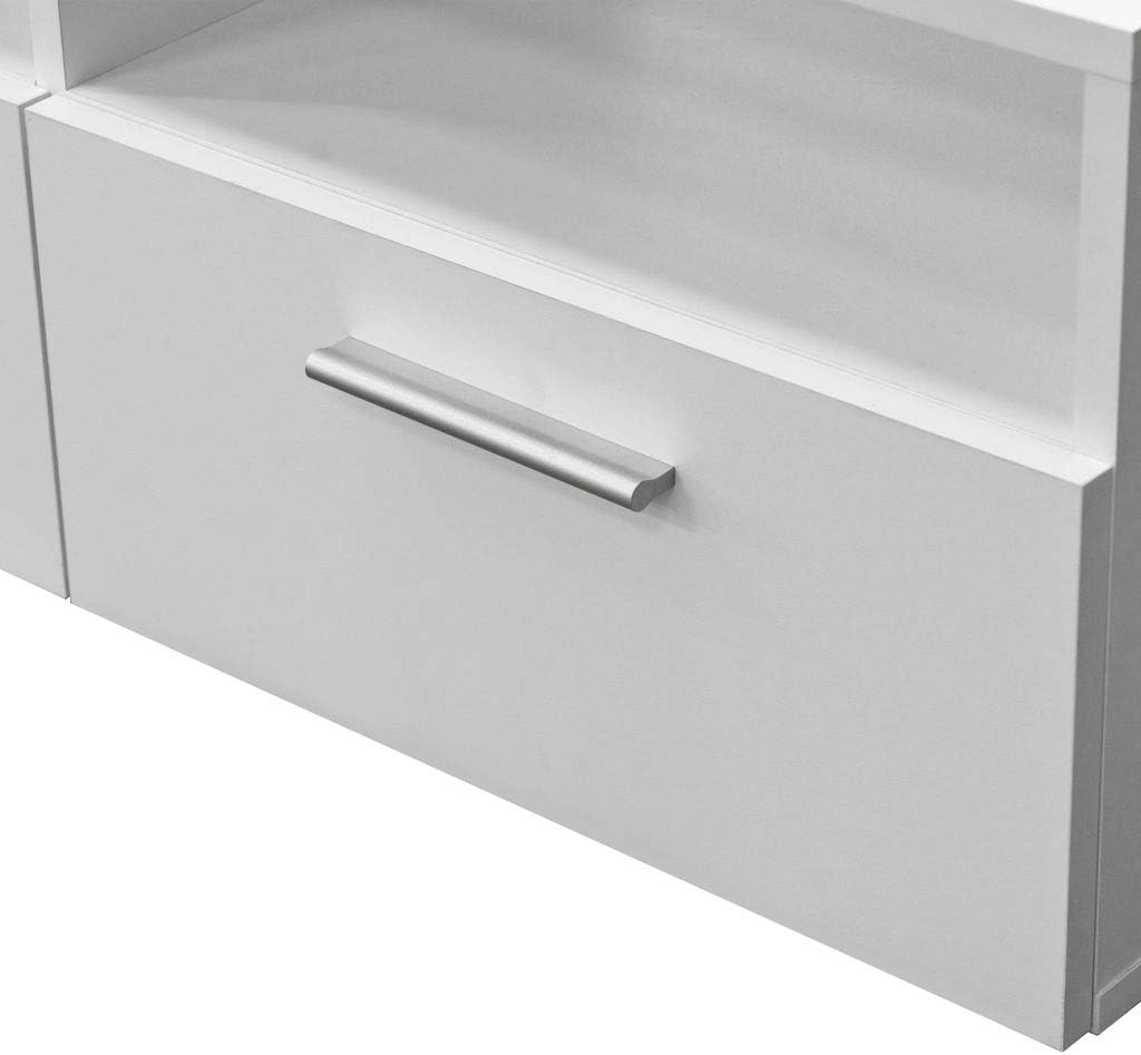 Tidyard Tv Cabinet Tv Stand Unit With 2 Storage Cabinet Chipboard 95x35x36 Cm White