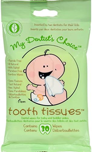 Tooth Tissues Dental Wipes - 30 Wipes - Gluten Free - Dental Wipes for Baby and Toddler Smiles