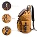 SUVOM Vintage Canvas Leather Laptop Backpack for Men School Bag 15.6