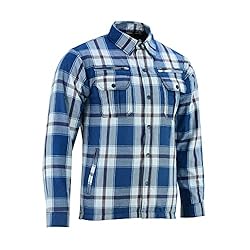 Daniel Smart Men Motorcycle Plaid Shirt All Season