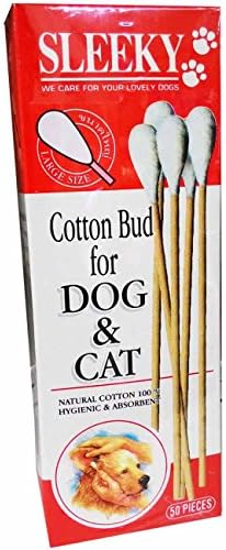 Sleeky Cotton Buds for Dogs and Cats, Natural Cotton 100%, Hygienic and Absorbent