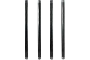 GeilSpace 3/4" × 24" Heavy Duty Pre-Cut Grey Metal Pipe, Industrial Steel Fits Standard 3/4 Inch Threaded Pipes and Fittings 