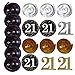 21st Birthday Decorations .Kit*Happy Birthday Banner, 12Pc Sparkling 21 Hanging Swirl Decorations,