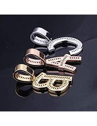 GUCY Cubic Zirconia Baguette Letter Initial Pendant Necklace 24 inch Gold Silver Rope Chain