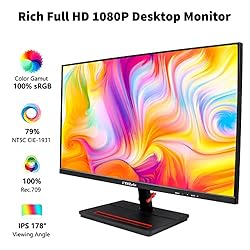FYHXele FY24C Computer Monitor 24 Inch 75Hz USB