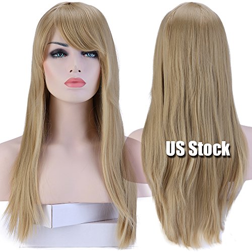 S-noilite 23" costume wig heat resistant synthetic…