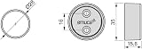 Emuca Wardrobe Round Hanging Rail Kit Ø28mm 750mm Moka Aluminium Zamak Pack of 2 view 2