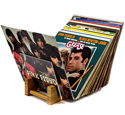 Vinyl Record Storage Holder Display 50 LP s Album Stand Rack Premium 