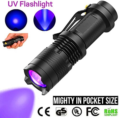 Black Light UV Torch,FTUNG Pet Mini Handheld 365nm UV Dogs/Cats Urine Detector,Ultraviolet Flashlight Find Dry Stains on Carpets/Rugs/Floor,Money Scorpion Spotting Bedbugs Mold Insects UV Leaks Diamonds Detector Finder Stains on Carpet Rugs Furniture Material [Energy Class A+++]