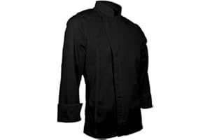 ChefsCloset Long Sleeve William Chef Coat, Modern Zipper Chef Jacket