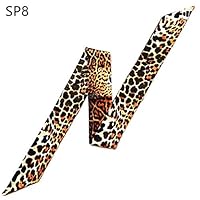 SHHOMELL Leopard Snake Skin Print Bag Skinny Silk Scarf for Women Luxury Tie Fashion Head Scarves for Ladies SP8