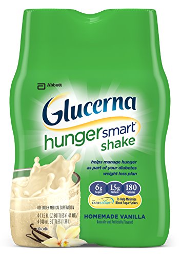 Glucerna Hunger Smart Shake, Homemade Vanilla, 11.5 Ounce Bottles, 12 count Glucerna Hunger Smart Shake, Homemade Vanilla, 11.5 Ounce Bottles, 12 count