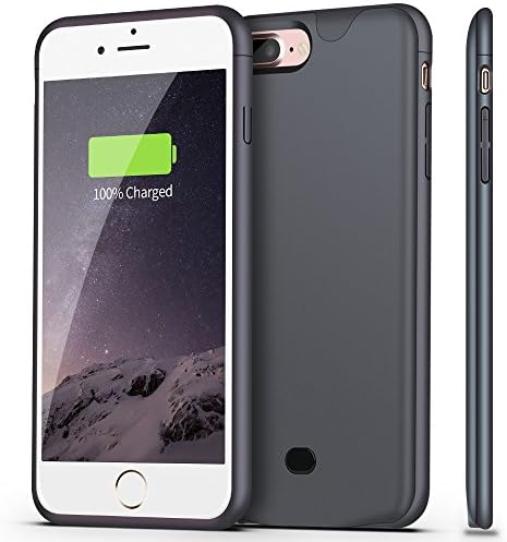 iPhone 8 Plus /7 Plus Battery Case, Sgrice Ultra Slim Lightweight Portable Charger for iPhone 7 Plus/ 8 Plus (5.5 inch) with 4200mAh Capacity/External Juice Pack Charger Case-Gray