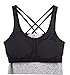 icyzone Women Workout Yoga Spaghetti Strap Racerback Tank Top with Built in Bra (L, Grey Melange)
