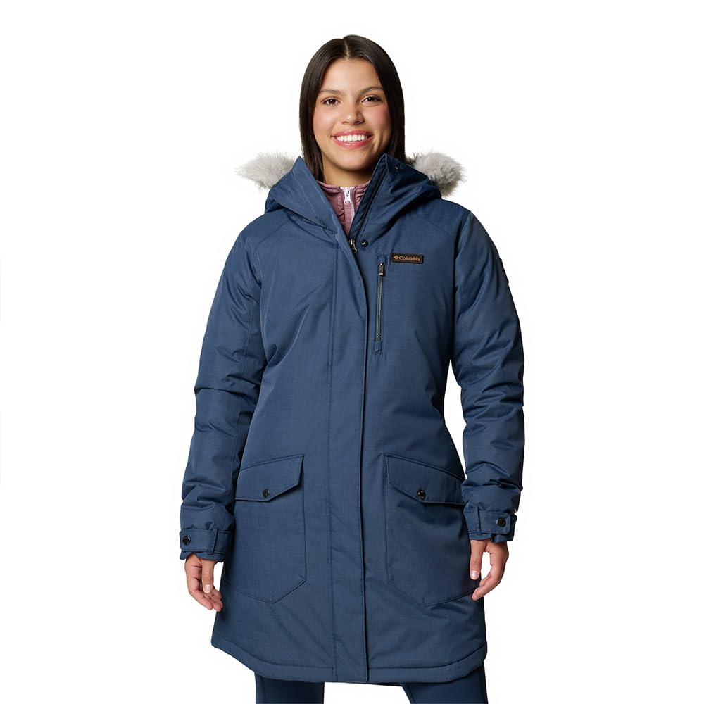 Columbia Women's Suttle Mountain Long Insulated Jacket, Collegiate Navy, X-Small Image