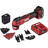 SKIL PWRCore 12 Brushless 12V Oscillating Tool Kit with 40pcs Accessories Including 2.0Ah Lithium Battery and PWRJump Charger