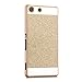 kwmobile Hard case Design glitter rectangle for Sony Xperia M5 in gold white