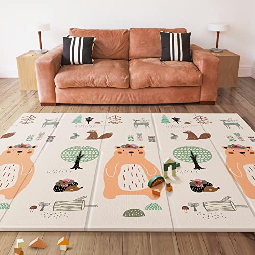 UANLAUO Baby Play Mat,79" X 71" Extra Large Foldable Baby Crawing Mat