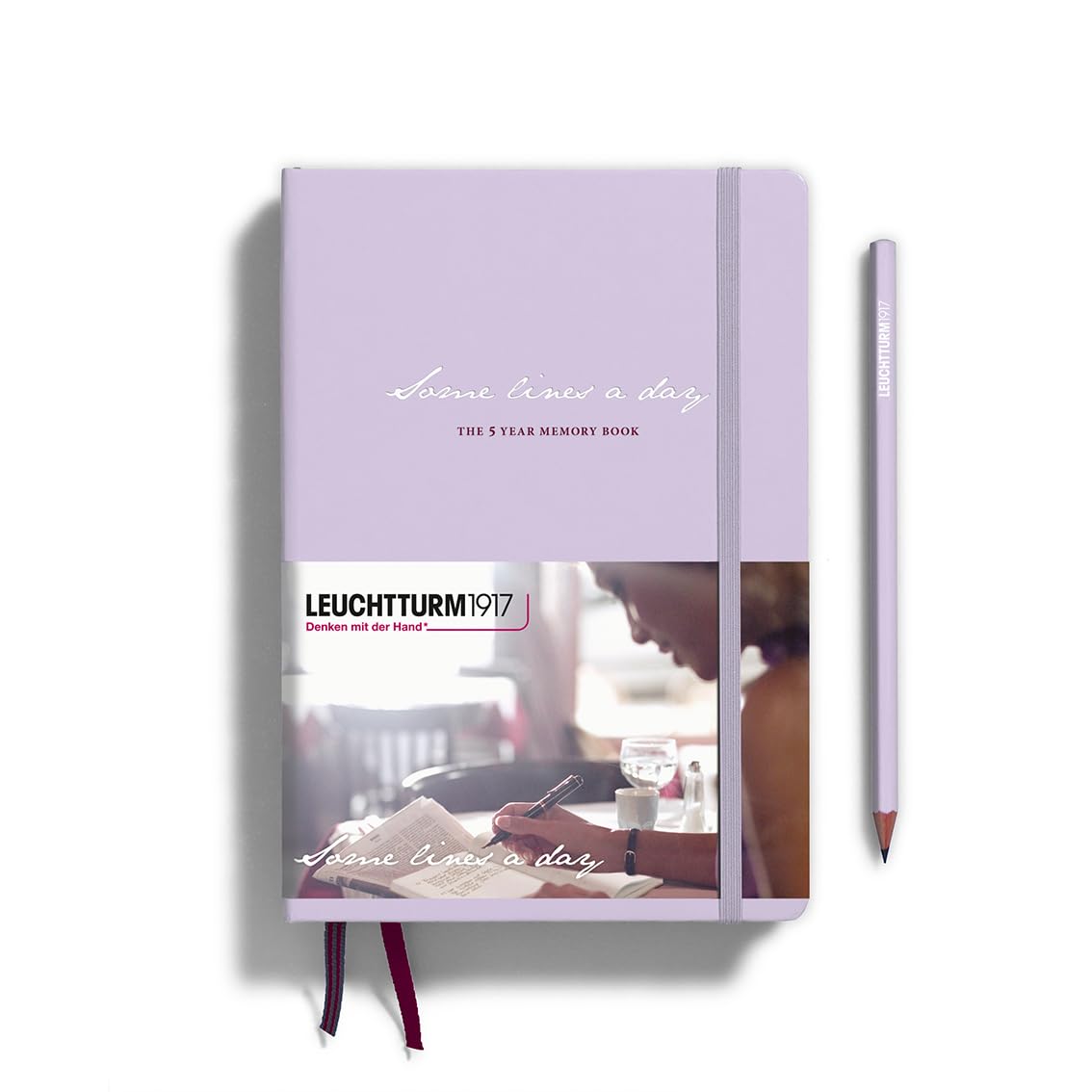 LEUCHTTURM1917 368168 Some Lines A Day, 5 Year Memory Book, Medium (A5), Lilac