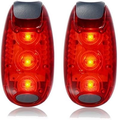 Rightwell 2 Pcs LED Safety Warning Lights Battery Operated Hi Vis Lights for Night Walkers,Runners,Cyclists,Dog Collars