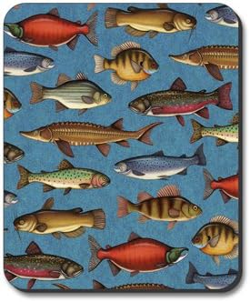 Freshwater Fish - Art Plates brand Mouse Pad