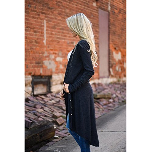 Bokeley Women Cardigan, Hot Sale!Women Loose Sweater Long Sleeve Knitted Cardigan Outwear Jacket Coat (Black, L) - Thumbnail 4