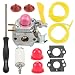Harbot 530071822 Carburetor with Carb Adjustment Fuel Filter Line for Poulan Weedeater FL20 FL23 FL25 FX26 MX550 MX557 P1500 P2500 P3500 P4500 SST25 TE475 XT260 XT700 String Trimmer 545081808 C1U-W18